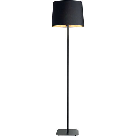 Piantana Industrial-Minimal Nordik Metallo Nero 1 Luce E27 (1/2)