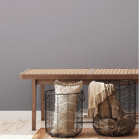 Papier peint gris argenté raffiné Tapisserie élégante lavable pour bureau Papier peint intissé uni idéal salon et chambre (1/4)