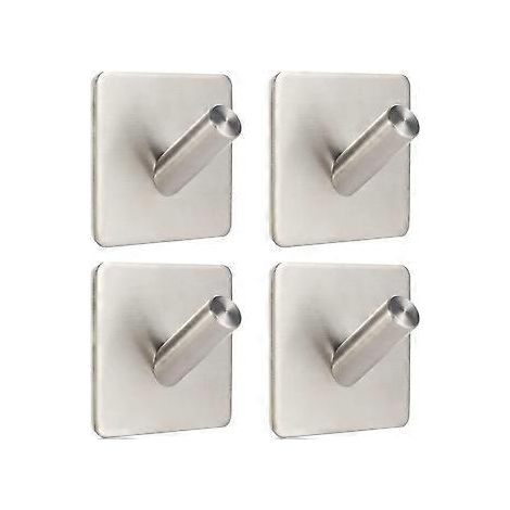 SZTXJ 4er-Pack Klebehaken, Edelstahl-Klebehaken für Badezimmerwände, Küchenhandtuchhaken, Klebehaken (1/5)