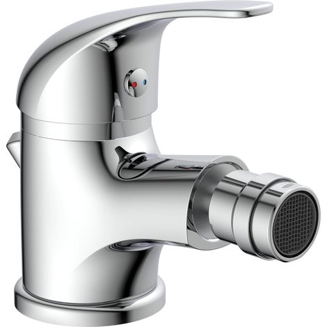 Robinet de bidet avec bonde et tige de tirette, mitigeur pivotant de marque Chromé (1/5)