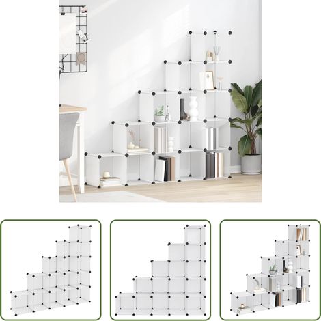 Würfelregal - Regalsystem mit 15 Würfeln Transparent PP (1/5)
