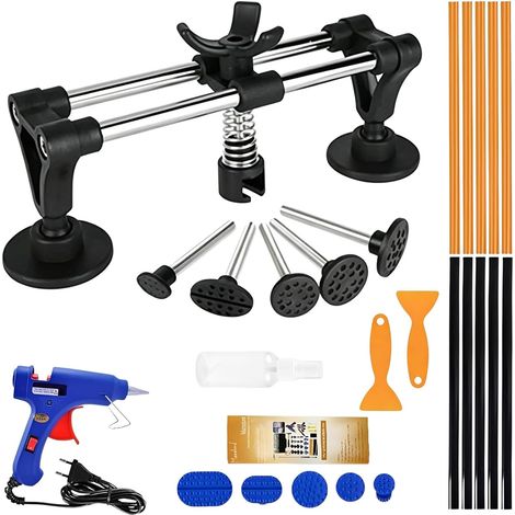 25 Pièces Kit de Réparation de Bosses de Voiture, Kit de Réparation de Bosses, Outil Débosselage sans Peinture, Ensemble de Réparation Carrosserie für Réparation Carrosserie Auto (1/5)