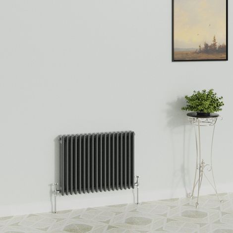 WarmeHaus Traditional Radiator Anthracite Triple Column 600x832mm (1/5)