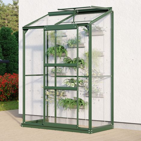 Vitavia Anlehn-Gewächshaus "Styx 900", smaragd, 0,9 m², 3 mm ESG (1/4)