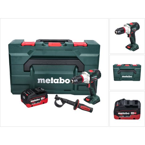 Taladro atornillador a batería Metabo BS 18 LTX BL I 18 V 130 Nm + 1x batería 5,5 Ah + maletín metaBOX - sin cargador