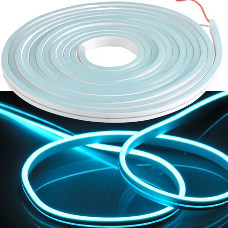 Ruban LED néon flexible 24V 5 m bleu IP65 étanche Polux (1/5)