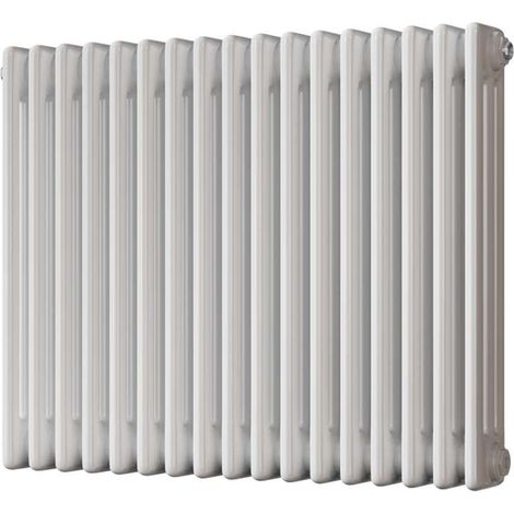 Alpha - White Column Radiator H600mm x W777mm 3 Column - Feet Included