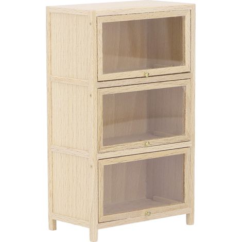 Étagère en bois pour maison de poupée à l'échelle 1/12, bibliothèque et meuble de rangement pour la décoration et les accessoires de maison de poupée. (1/5)