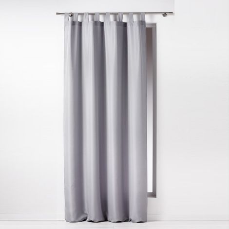 Rideau à Passants "Essentiel" 140x260cm Gris (1/5)