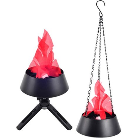 Lampe à effet flamme dynamique 3D - Lumière d'ambiance LED Noël - Simulation de flamme réaliste - Intérieur et extérieur - Sans flamme et sans danger (1/5)