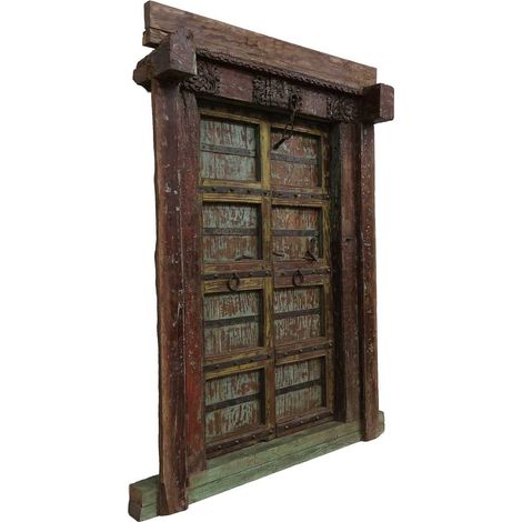 Puerta de madera marron 142x35x206h cm