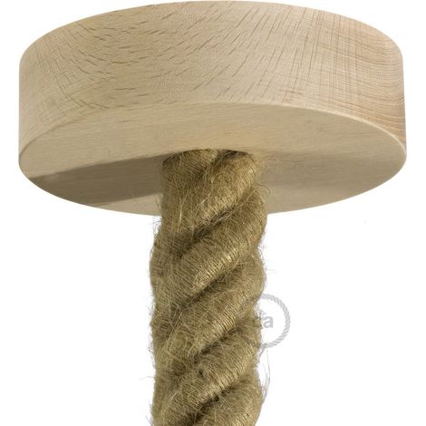 creative cables Kit rosone in Legno per cordone 3XL - Neutro
