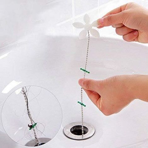 Set di 5 catene per lavello da cucina, catenella per scarico WC, attrezzi per la pulizia della catena di rimozione della vasca da bagno - Fei Yu (1/5)