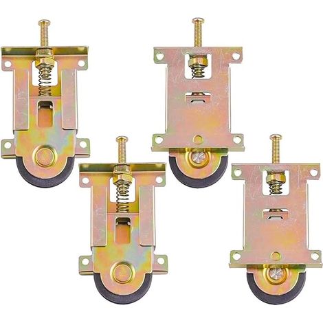 Replacement Casters for Sliding Mirror Cabinet Doors, Vertical Hardware for Increased Stability in Kitchen and Wardrobe Cabinets (4 Pack) (1/5)