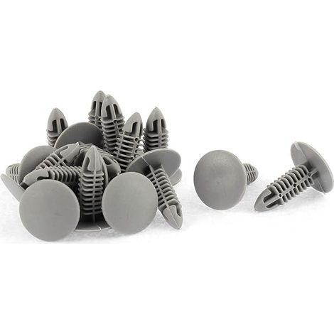 Rivet Plastique Porte Fermeture Boucle Garniture Clip Gris Trou de 6mm x 6.5mm (1/2)