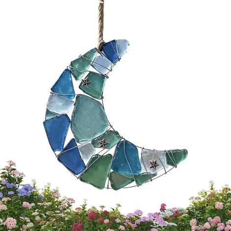 Décoration Lunaire pour la Chambre Ornement Côtier 2D en Acrylique Ornement d'Amitié Mural Bleu Pour La Maison Le Salon Une Chambre L'Entrée Le Jardin Et Un Arbre (1/5)