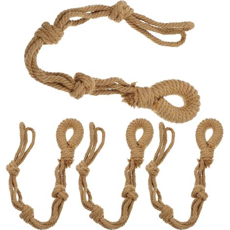 Suspensions pour plantes en macramé de coton marron DOITOOL (1/5)