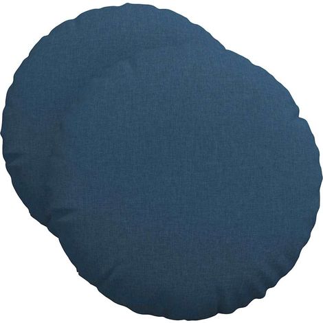 Maison Exclusive - Cojines para asiento 2 pcs Azul Ø50 x 19 cm te