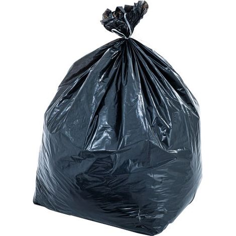 Sac Poubelle 50l Lien Traditionnel Noir Sac Poubelle Robuste Avec Lien Traditionnel - Sphere Distribution