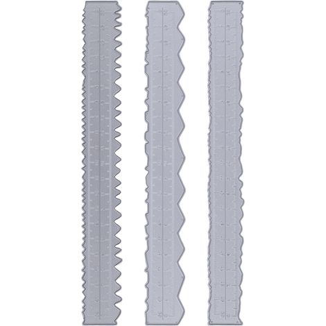 Règle à bord irrégulier en acier au carbone gaufré, outil léger et décoratif pour la fabrication de cartes. (1/5)
