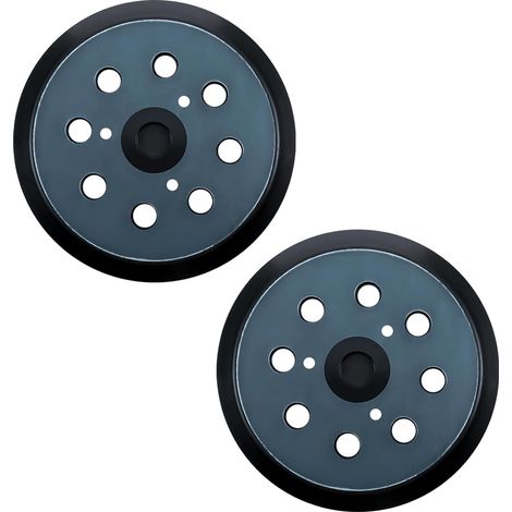 2 x 8 Hole Sander Tray 125 mm Compatible with BO5010 BO5030 BO5031 BO5041 DW420 DW421, Velcro Sanding Tray for Eccentric Sander Disc Holder Resistant Polyurethane (1/5)