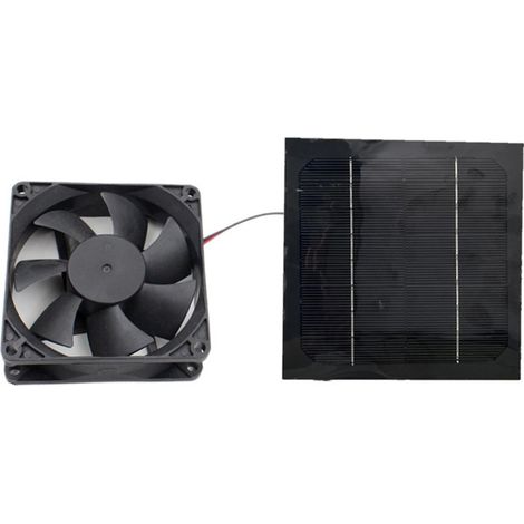 Ventilateur Extracteur Solaire - 20 W - Panneau Solaire Monocristallin IP65 - Pour Serre, Poulailler, Cuisine, Remorque - 1 Pièce