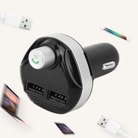Kit Main Libre Voiture Bluetooth FM Transmetteur X13 Chargeur Double USB MP3 Lecteur Sans Fil (1/5)