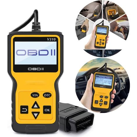 MP69033 OBD2 Scanner Universel Lecteur de Code d'erreur de Moteur, Outil de Diagnostic Can pour Tous Les protocoles OBD II Voitures Depuis 1996, jaune (1/5)