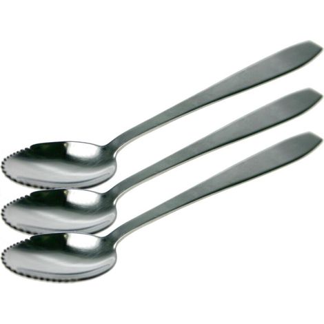 Cuillères Kiwi, lot de 3, en acier inoxydable