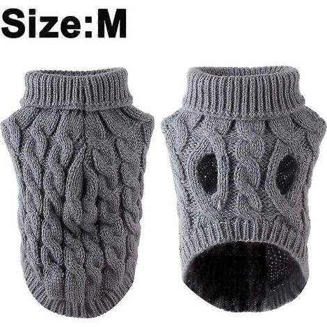 Suéter de cuello alto para perros, otoño/invierno, tejido de punto, ropa gruesa para cachorros (1/5)