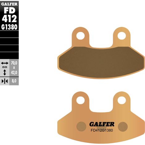 PASTILLAS DE FRENO GALFER KH306 DE METAL SINTERIZADO (DORADO) PARA SCOOTER
