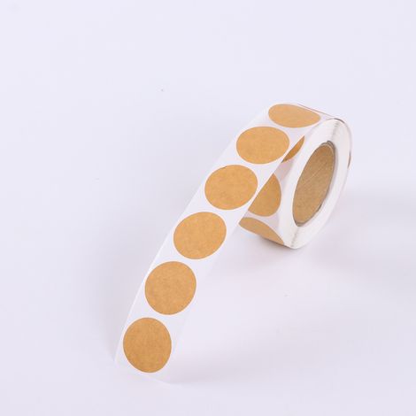 BEBUSINGOTO Etiquetas solubles para frascos - 500 etiquetas kraft - Etiquetas solubles para alimentos en envases autoadhesivos (1/5)