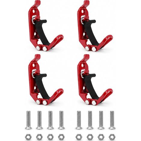4Pcs Supports de Pelle pour Galerie de Toit, 17-40mm Kit Pinces de Toit en Métal et Caoutchouc, Étagère Pelle Toit Réglable pour Camion, Bateau (1/5)