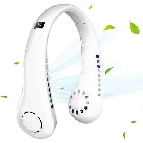 Tour de cou USB personnel sans lame portable (blanc) (1/4)