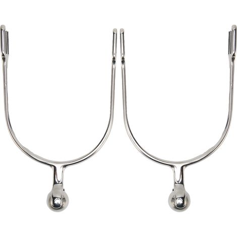 Éperons de cheval occidentaux en acier inoxydable pour femmes, 2 pièces, avec boule roulante, pour bottes équestres, amoureux de l'équitation (1/5)