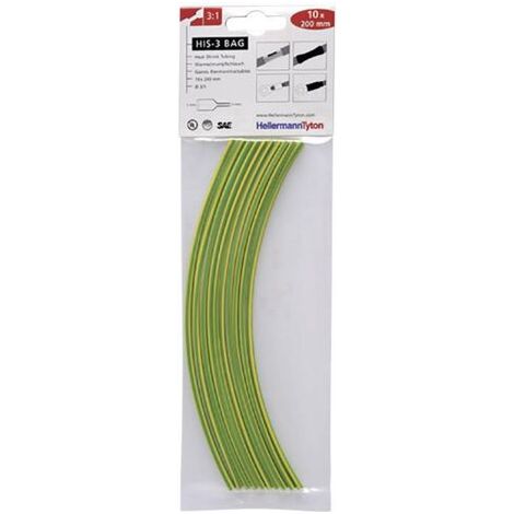 HellermannTyton 308-31217 Assortiment de gaines thermorétractables vert, jaune 12 mm 4 mm Taux de retreint:3:1 10 pc(s) (1/3)