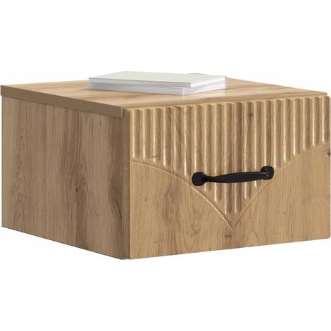 Maison Exclusive - Mobiletto da notte a muro Rovere Artigianale 34,5 x 33 x 20 cm