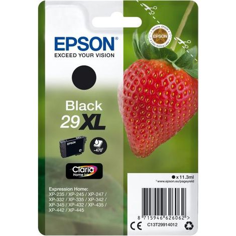 EPSON Cartouche d'encre T2991 XL Noir - Fraise (C13T29914012) (1/2)