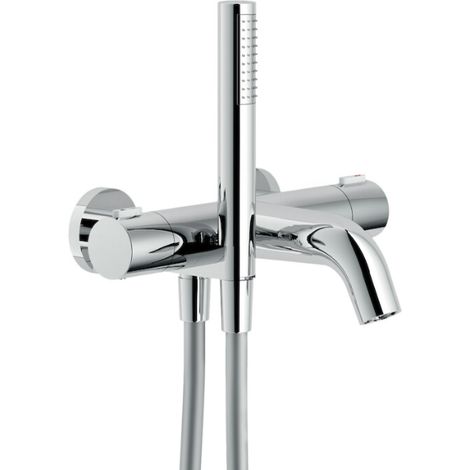 Aufputz-Thermostat mit Brausegarnitur für Badewanne Serie Nobili LIKID LK00010/2CR  Verchromt - Messing
