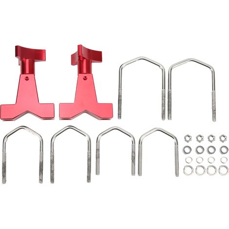Support de tube de cric à levage élevé, 1 à 2,5 pouces, en métal universel réglable pour SUV RZR rouge