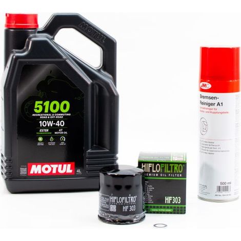 Kit Entretien Vidange Standard pour HONDA CB 400 Super Four de 1993 à 2001 - MOTUL 5100 10W40 4L