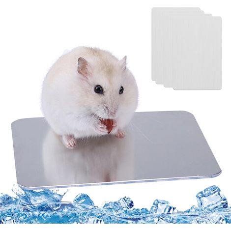 CCYKXA4 PCS Coussin de Refroidissement pour Lapin, Tapis de Refroidissement pour Animaux de Compagnie, 12x8cm Tapis pour Cage de Cochon d'Inde, Chinchilla (1/5)