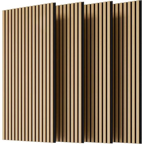 Panneaux muraux en lattes de bois Ce produit de haute qualité allie esthétique et fonctionnalité, s'intègre parfaitement (1/5)