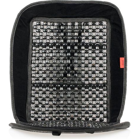 HEYNER® Holzkugel Sitzauflage schwarz – Auto Sitzbezug mit Massageeffekt, belüftet, universell für Fahrer & Beifahrer
