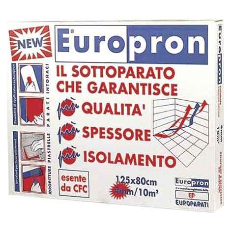 PANNELLO ISOLANTE 'EUROPRON' 125x80 cm (lastra piegata) - 10 mq