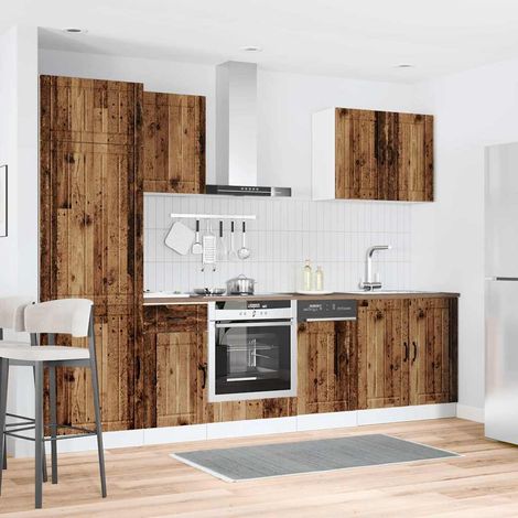 vidaXL Ensemble d'armoires de cuisine 7 pcs Lucca bois d'ingénierie (1/5)