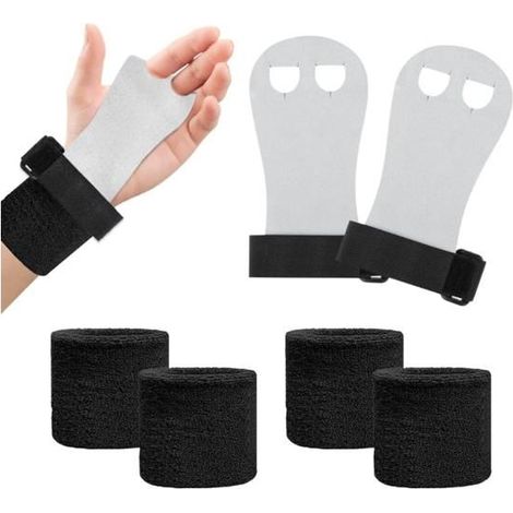 Manique de Gymnastique - Gants de Protection - 1 Paire - 2 Paires de Protège-Poignets - Taille S (1/5)