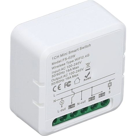 Module de relais intelligent avec commande vocale et fonction minuterie, compatible WiFi et à monter soi-même. (1/5)