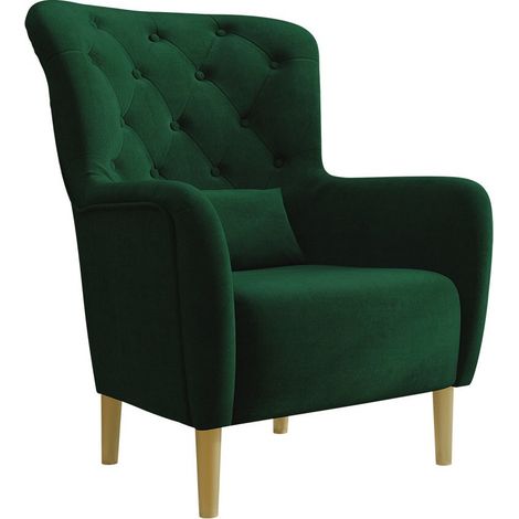 Sillón Orem 113, Magic Velvet 2225, 105x82x89cm, Tapiz, Patas: Madera, 0