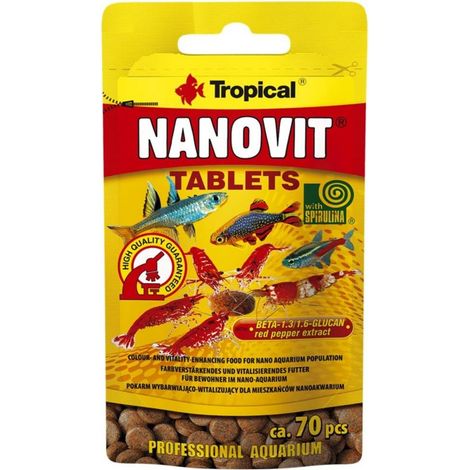 Tropical Nanovit Tablets 10gr/70pz - mangine base in tablet per piccoli pesci (1/2)